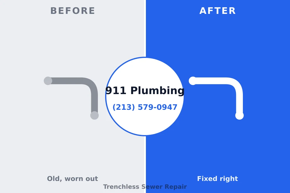 Before and after: plumbing repair New Palestine, IN